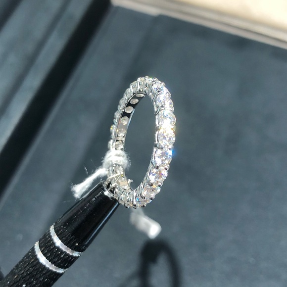 Eternity Wedding Band With Moissanite Stones (Brand New) Sizes in 78 & 9